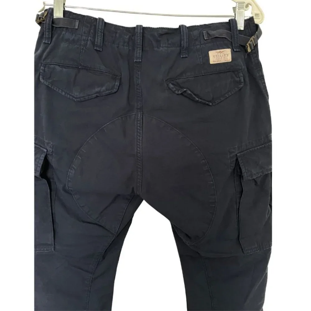 Polo Ralph Lauren Surplus US Division Military Canvas Cargo Pants 30 x 30 Navy